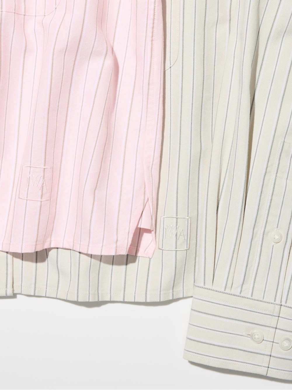 JW Anderson x Uniqlo Cropped Striped Button-Up Shirt in Cream Size XXS NWT - Picture 2 of 4